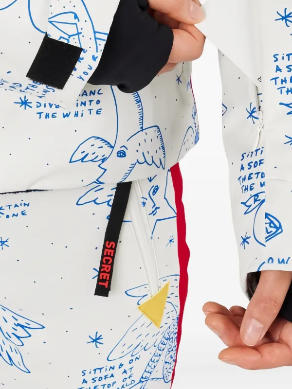 Rossignol x JCC graphic-pattern Hooded Jacket | White | FARFETCH GE