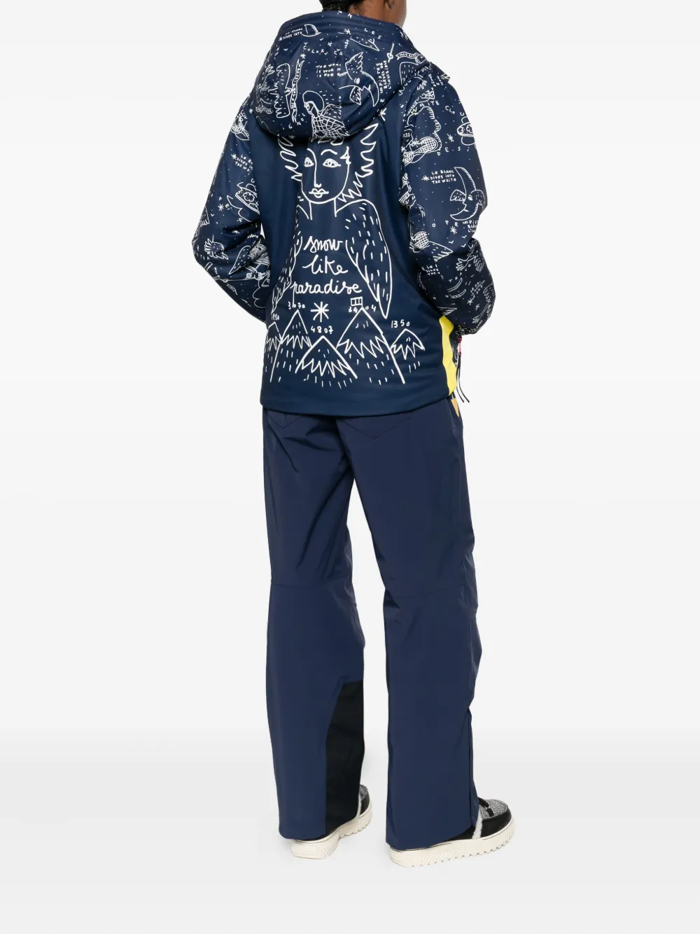 Rossignol Constellation-print Hooded Ski Jacket In Blue