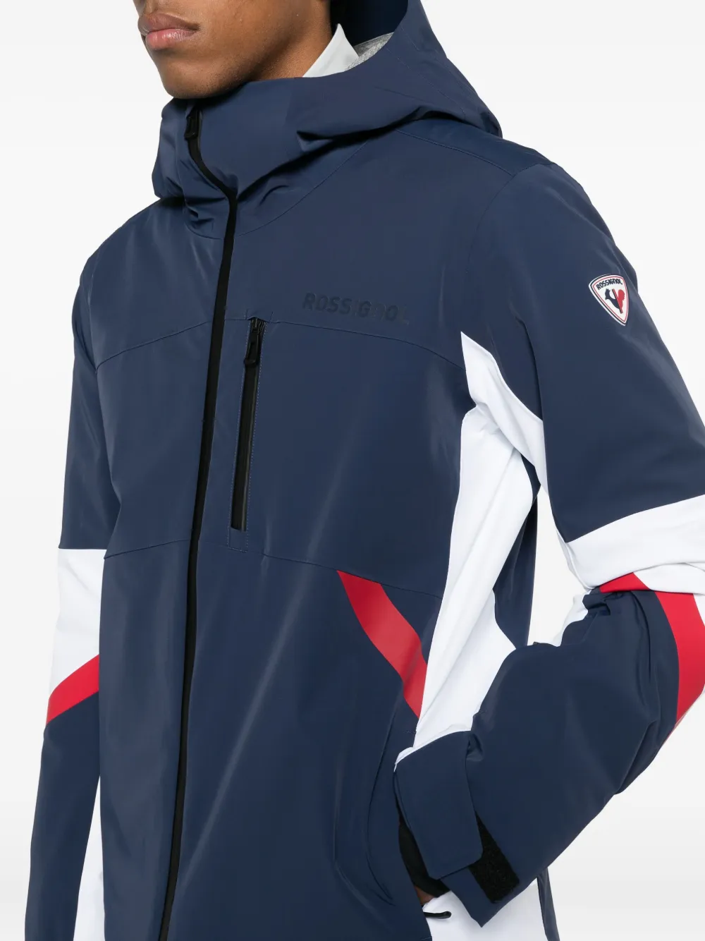 Rossignol Ciastel Zip Hooded Ski Jacket In Blue
