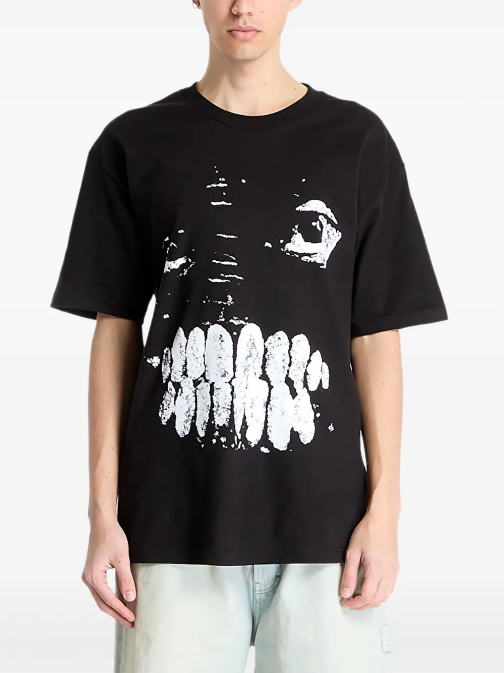 Pleasures x Slipknot Teeth grafisch T-shirt Zwart