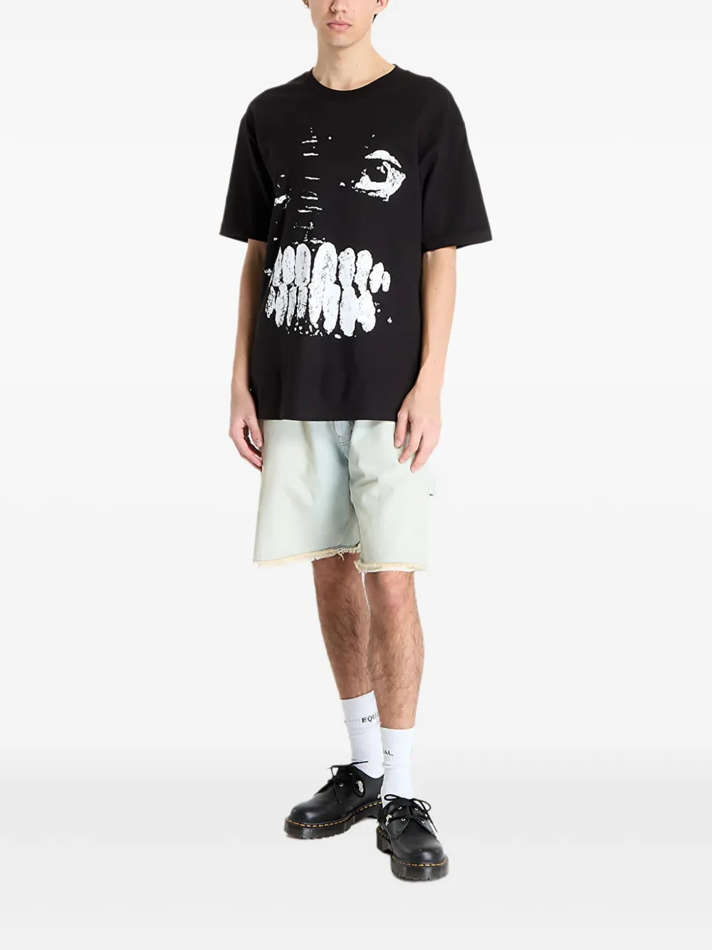 Pleasures x Slipknot Teeth grafisch T-shirt - Zwart