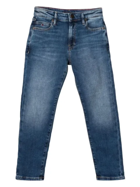 Tommy Hilfiger Junior logo-plaque denim jeans