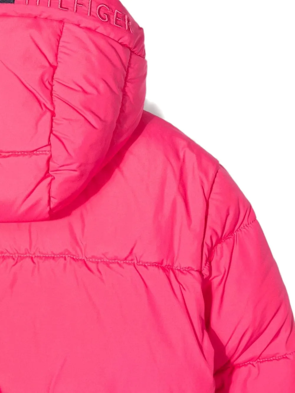 Tommy Hilfiger Junior quilted hooded puffer jacket Roze