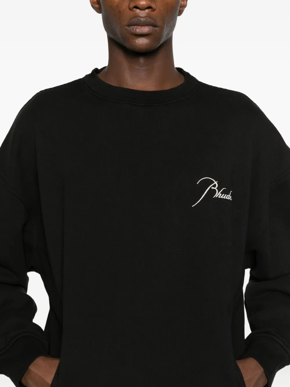 RHUDE Sweater met logoprint Zwart