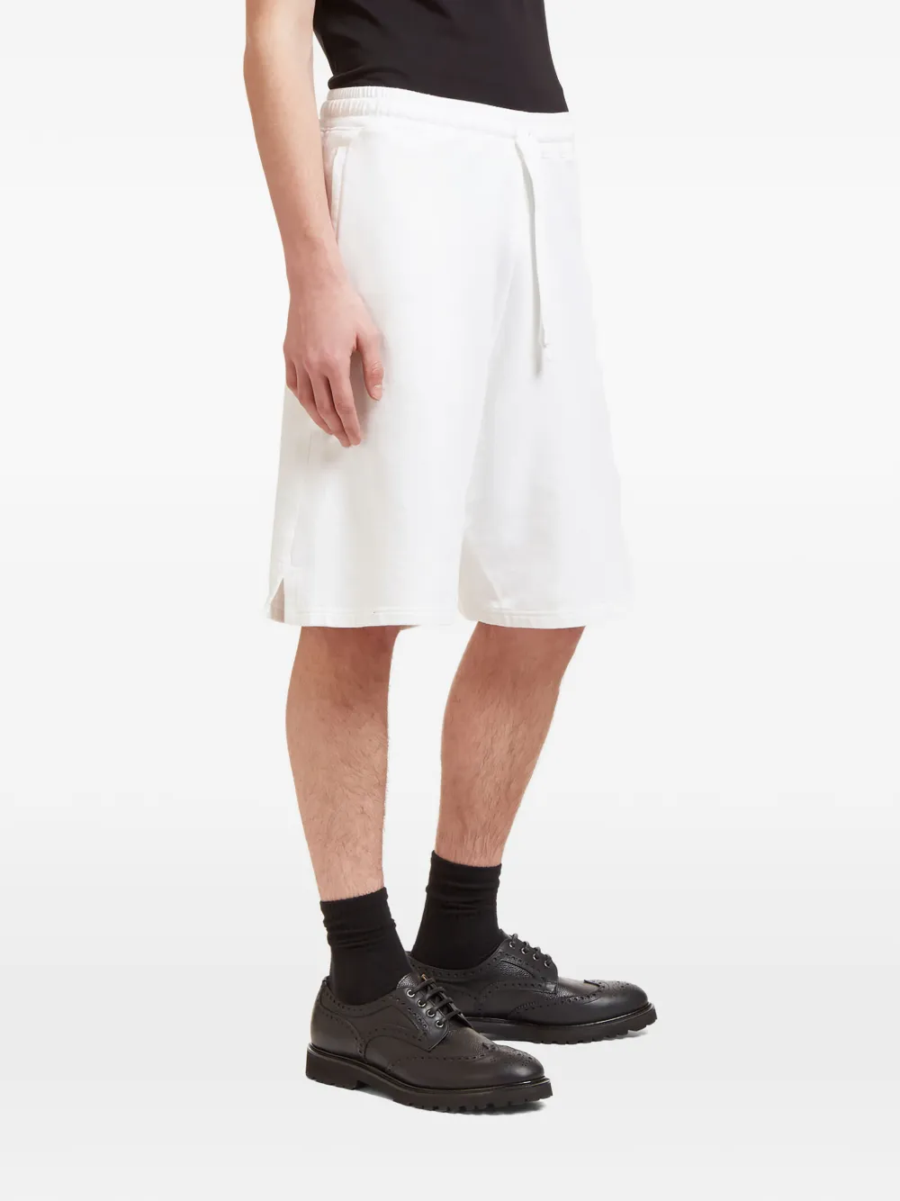  Aiezen Drawstring Drop-crotch Shorts - White 