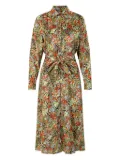 SAMSOE SAMSOE Asta floral-print shirt dress - Green
