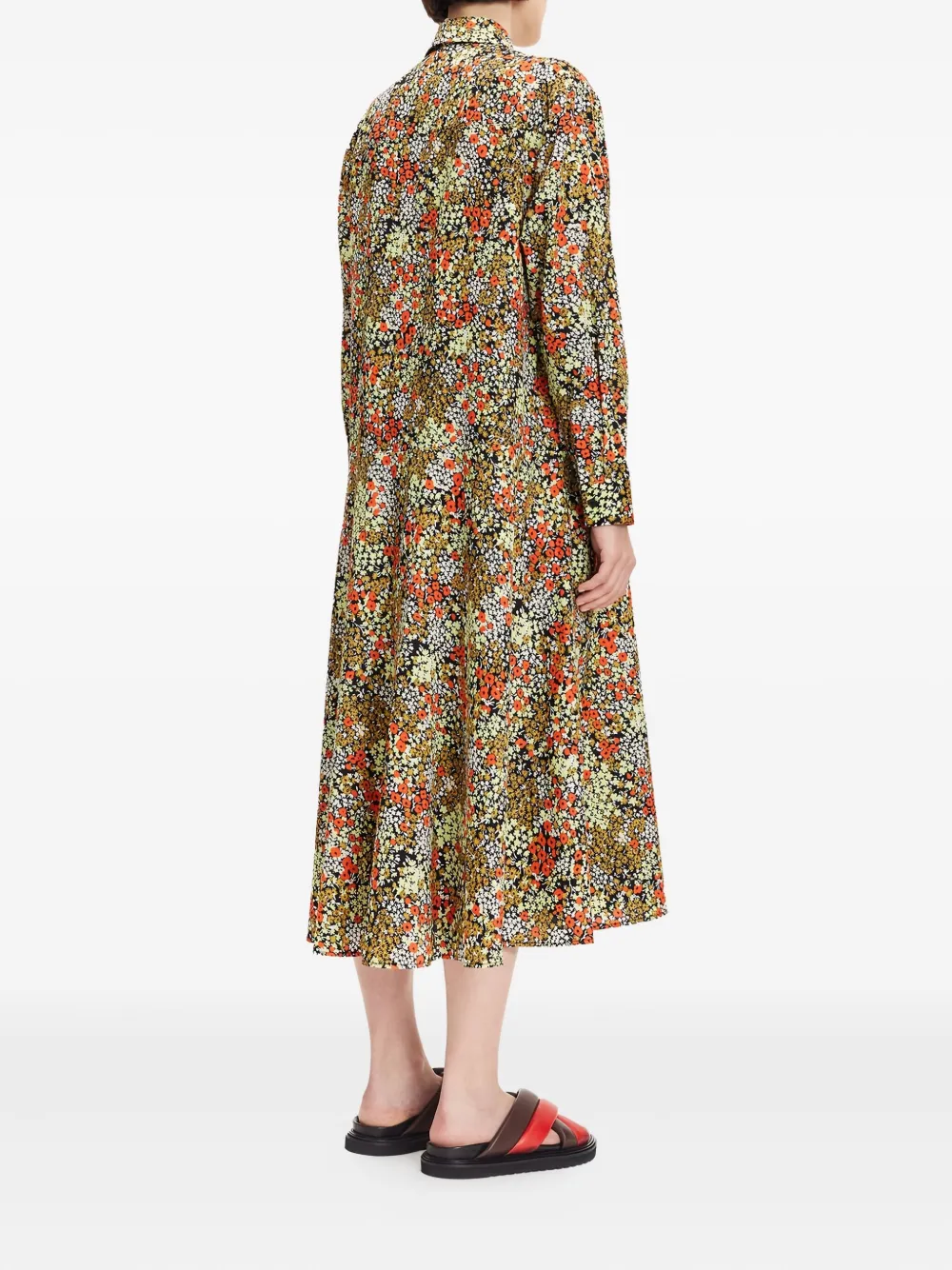 Samsoe & Samsoe Asta Floral-print Shirt Dress In Multi