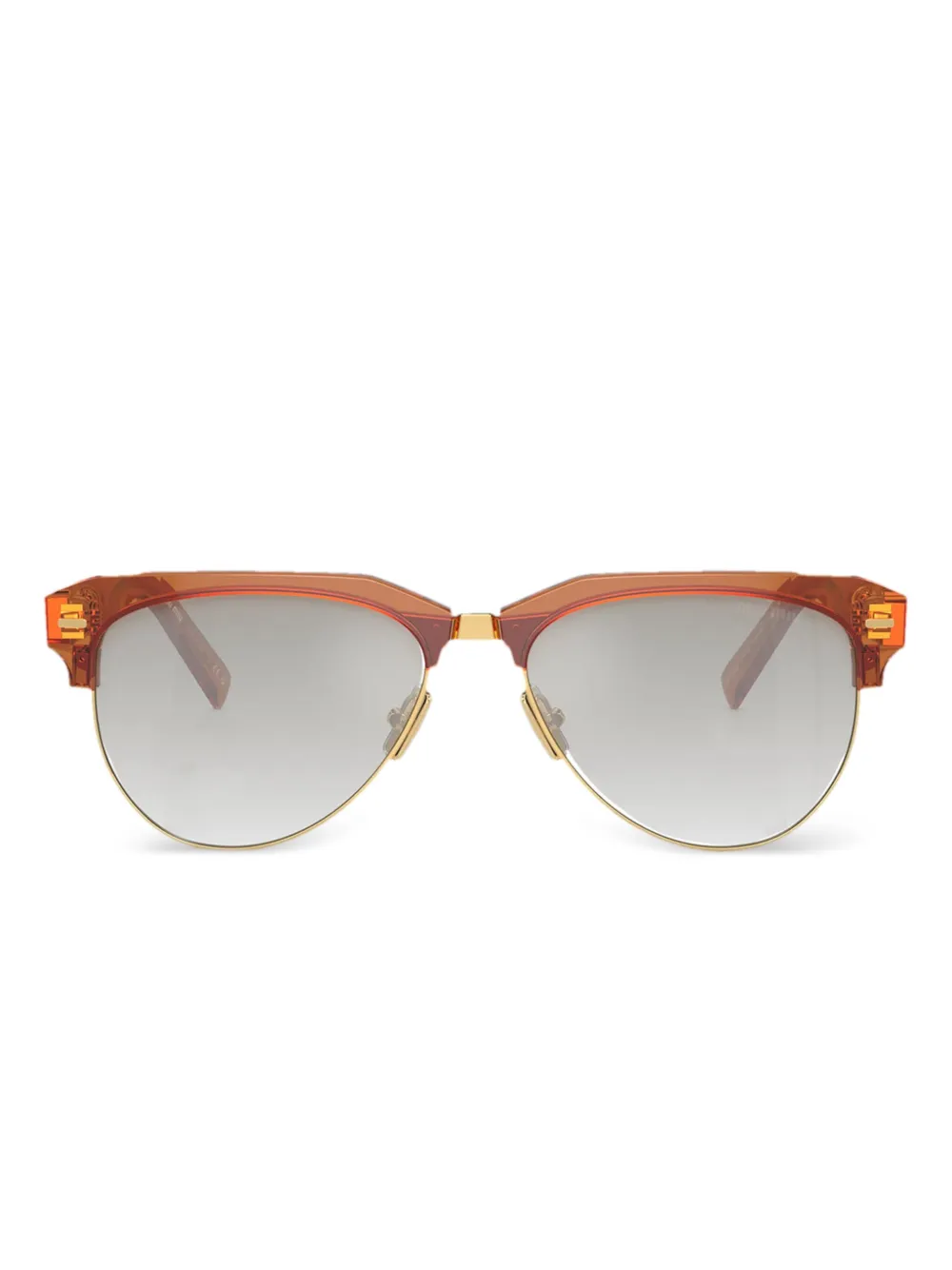 Miu Eyewear Zonnebril met piloten montuur Bruin