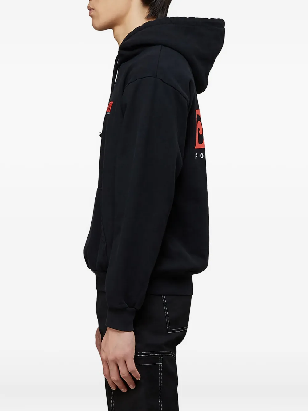 Eden Power Corp Logo-print Drawstring Hoodie In Black