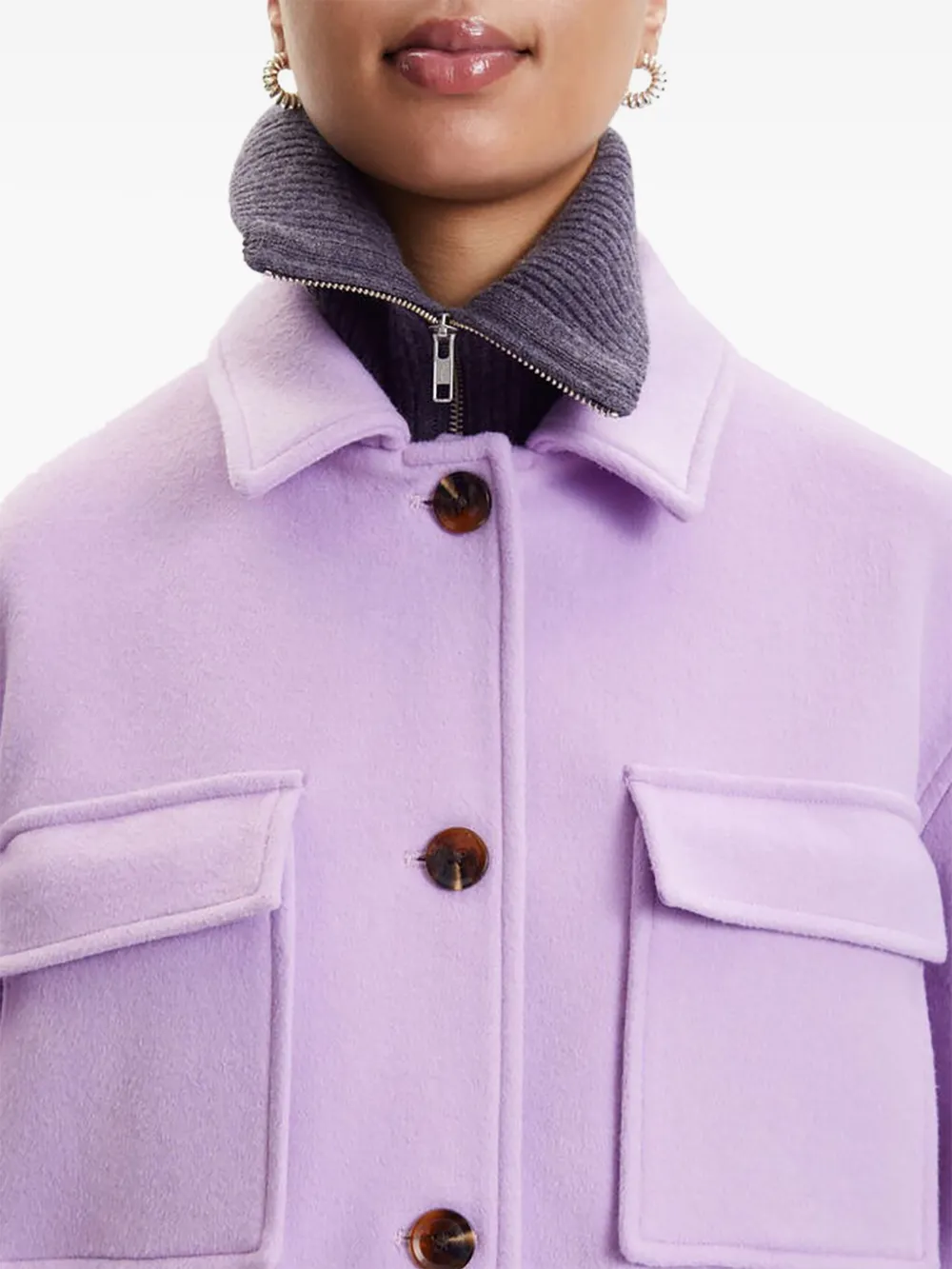 SAMSOE Dione coat Paars