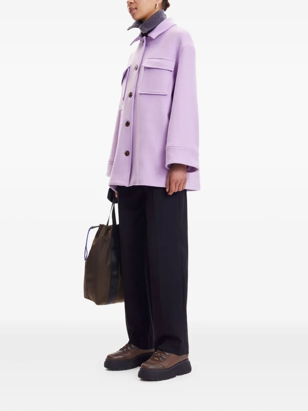 SAMSOE Dione coat Paars