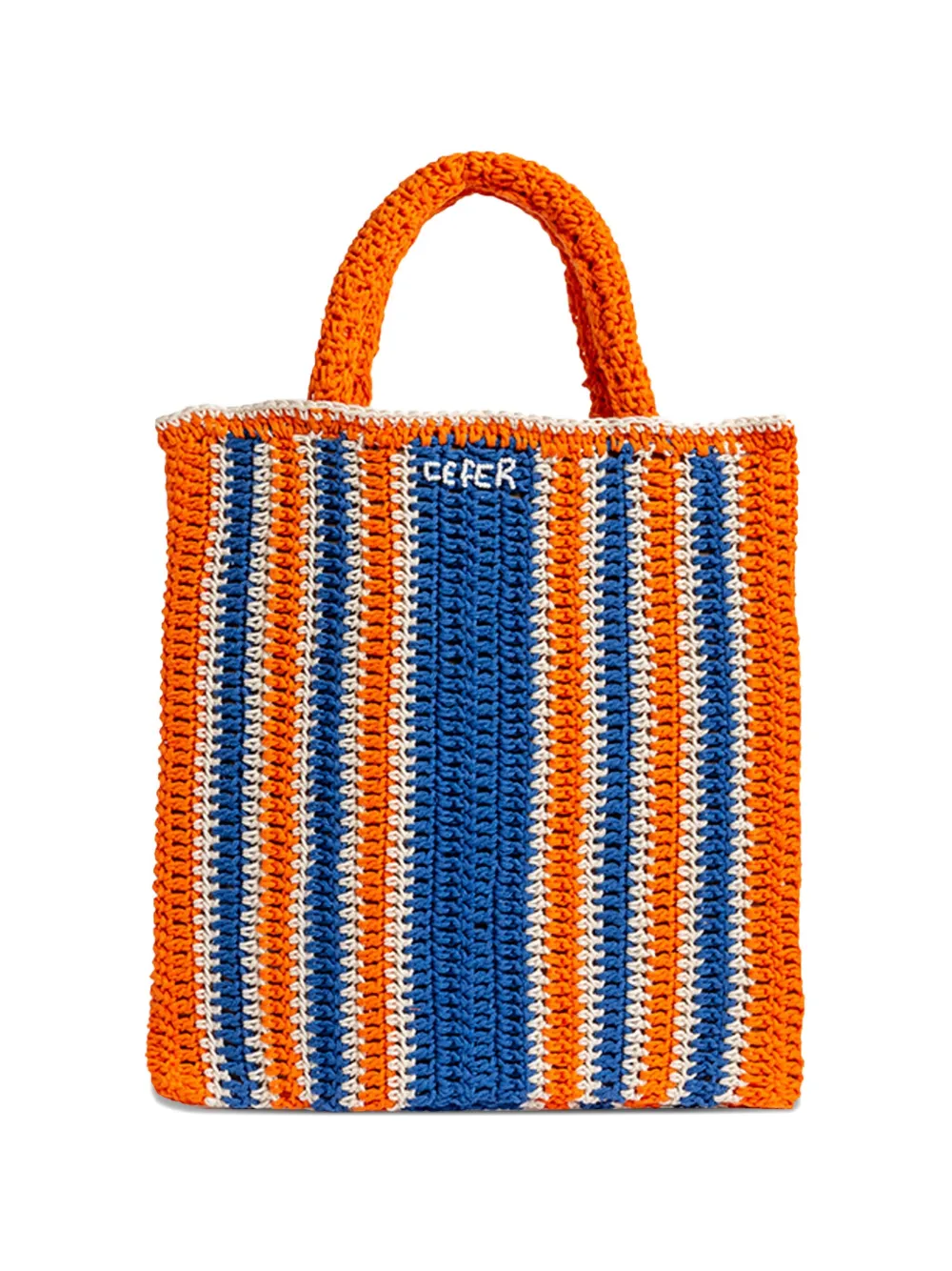 CEFÉR Homero striped tote bag | Orange | Image 1
