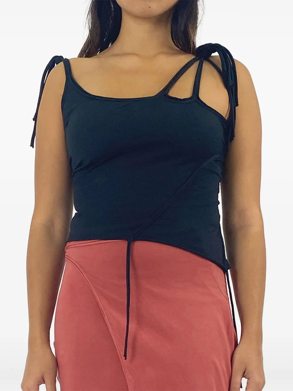 Ottolinger multi-strap asymmetric top Zwart