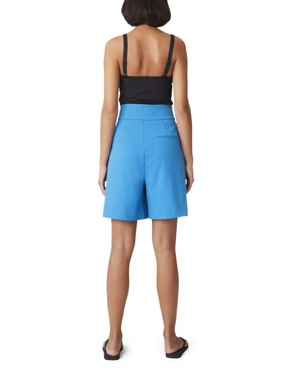 Gestuz Linda high-waisted shorts Blauw