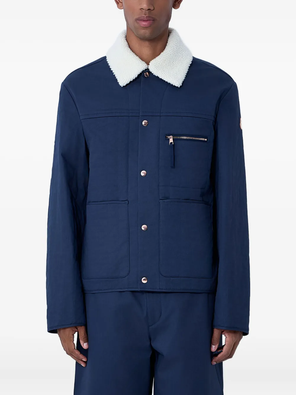 Moncler シアリングカラージャケット - ブルー Moncler シアリングカラージャケット - ブルー