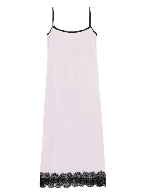 GANNI lace-trimmed slip dress