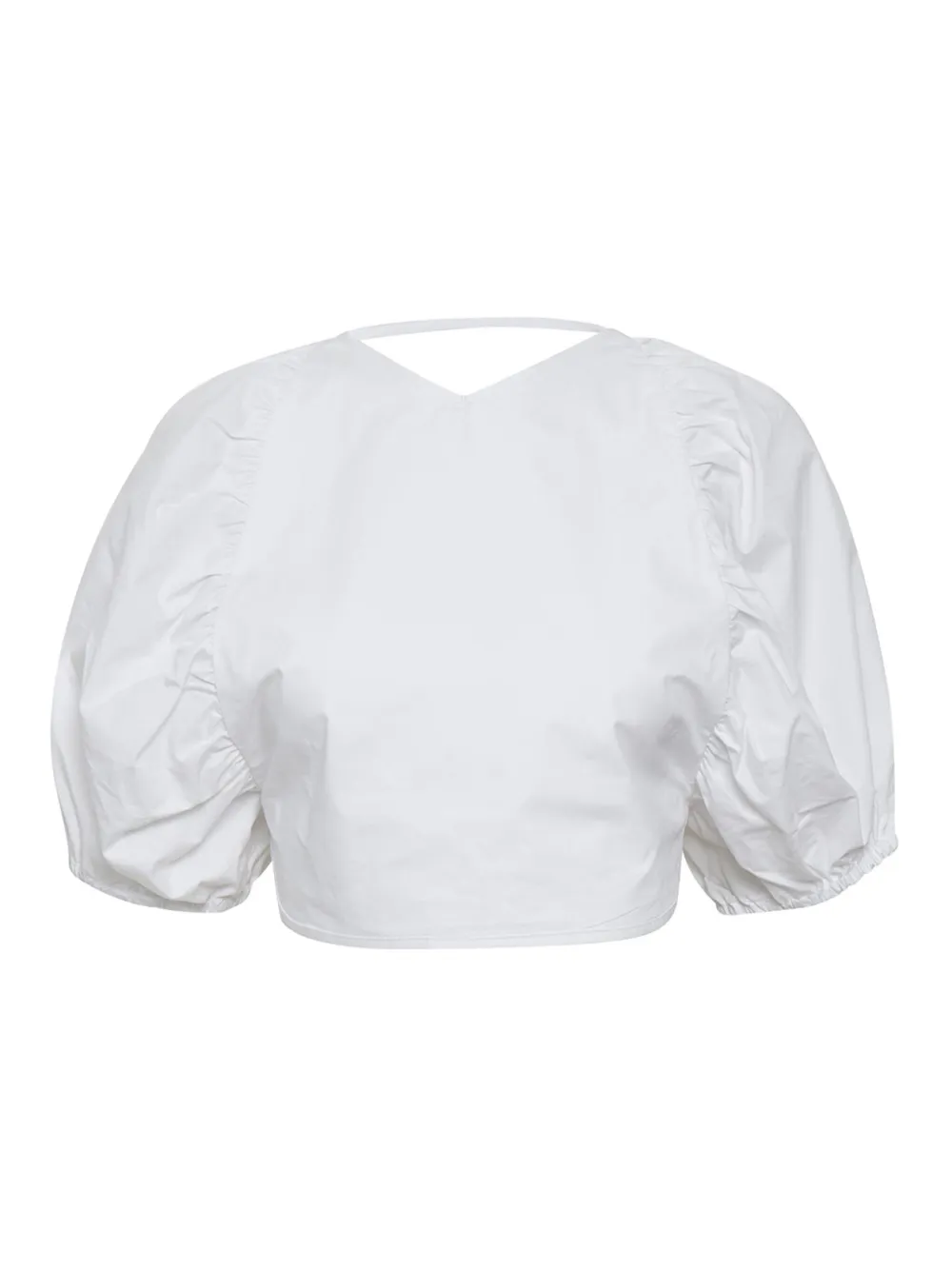 Svala puff-sleeve lace-up top