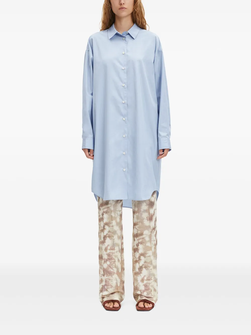 SAMSOE Luana shirt dress Light Blue