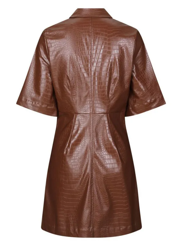 Samsoe Samsoe Myla Short-sleeve Shirt Dress - Brown
