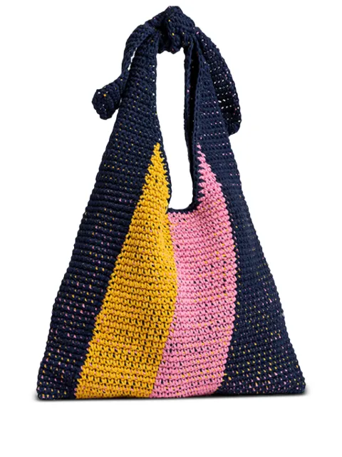 CEFÉR Pekines striped woven tote bag