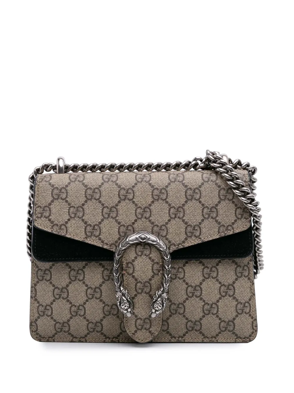 Gucci Pre-Owned 2016-2025 ミニ GGスプリーム ディオニュソス ショルダーバッグ - ブラウン Gucci Pre-Owned 2016-2025 ミニ GGスプリーム ディオニュソス ショルダーバッグ - ブラウン