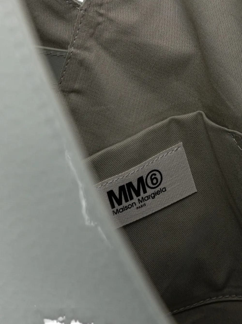 MM6 Maison Margiela Leren shopper Grijs
