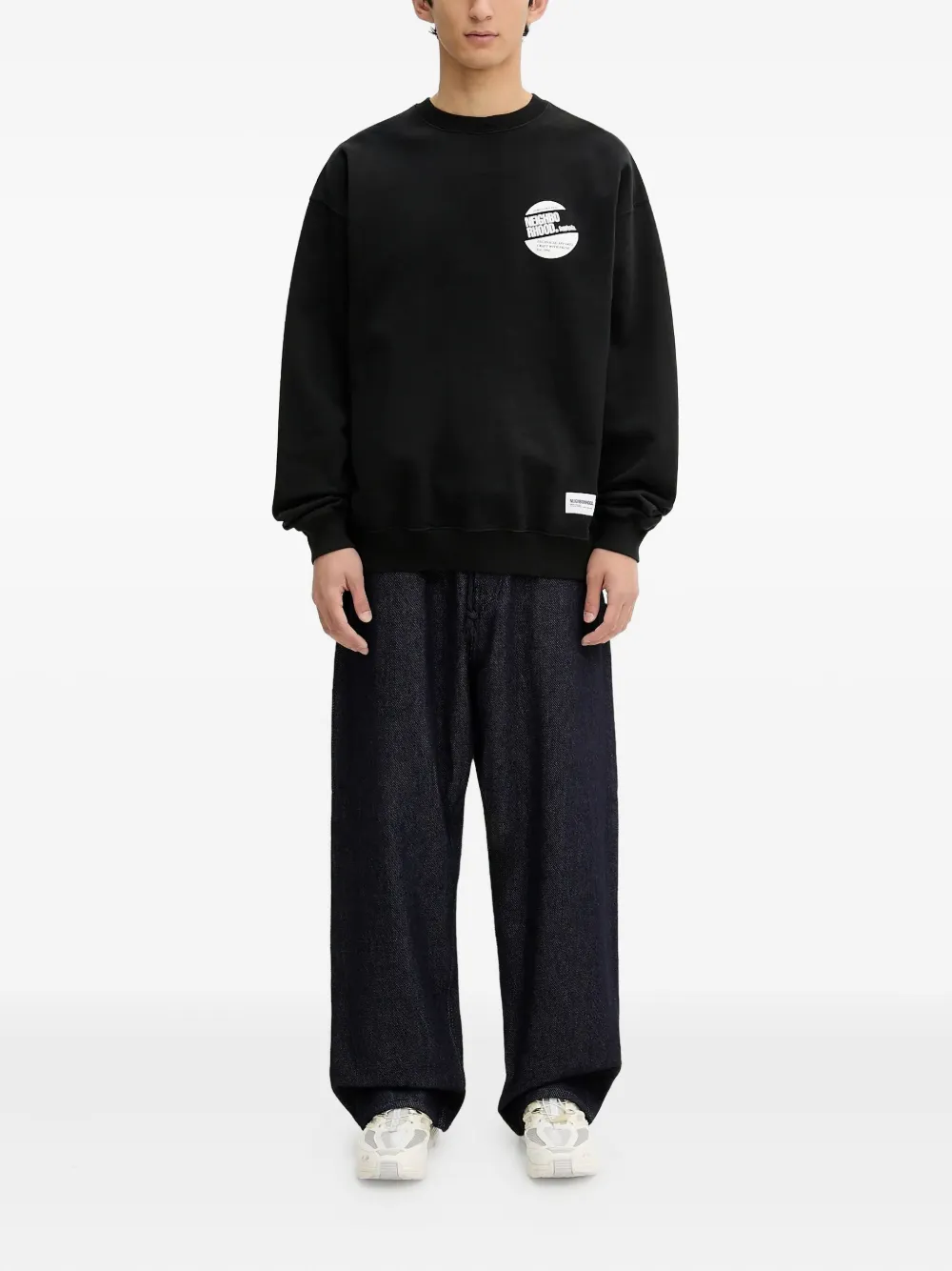 Neighborhood Sweater met logoprint Zwart