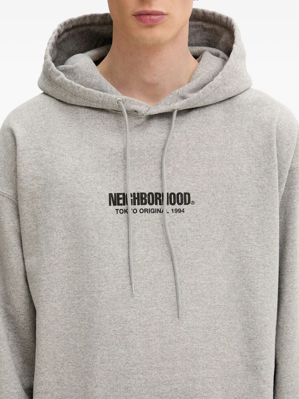 Neighborhood Hoodie met logo-applicatie Grijs