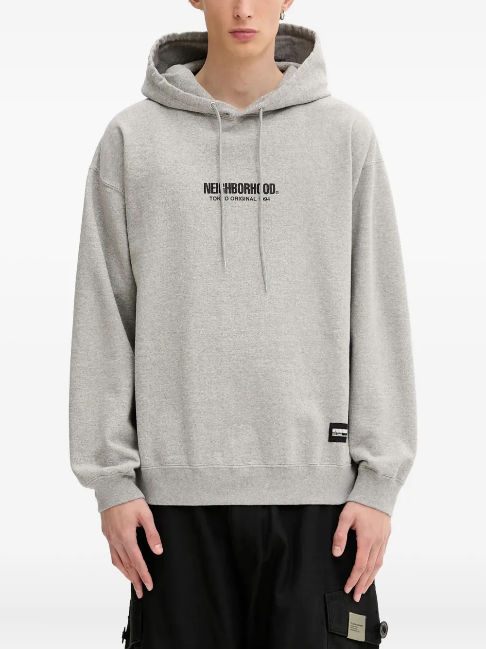 Neighborhood Hoodie met logo-applicatie Grijs