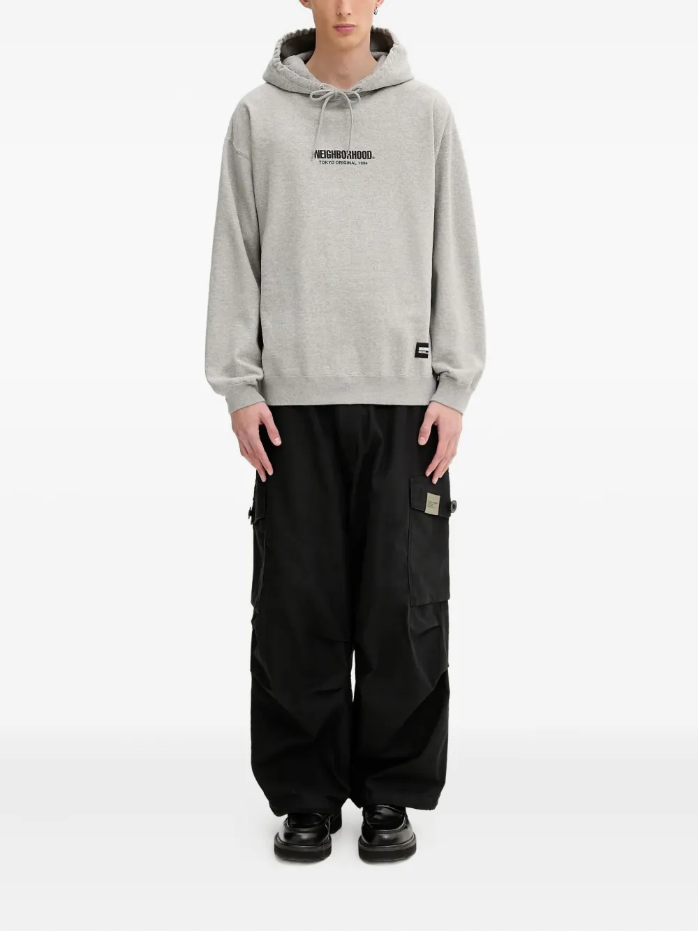 Neighborhood Hoodie met logo-applicatie Grijs