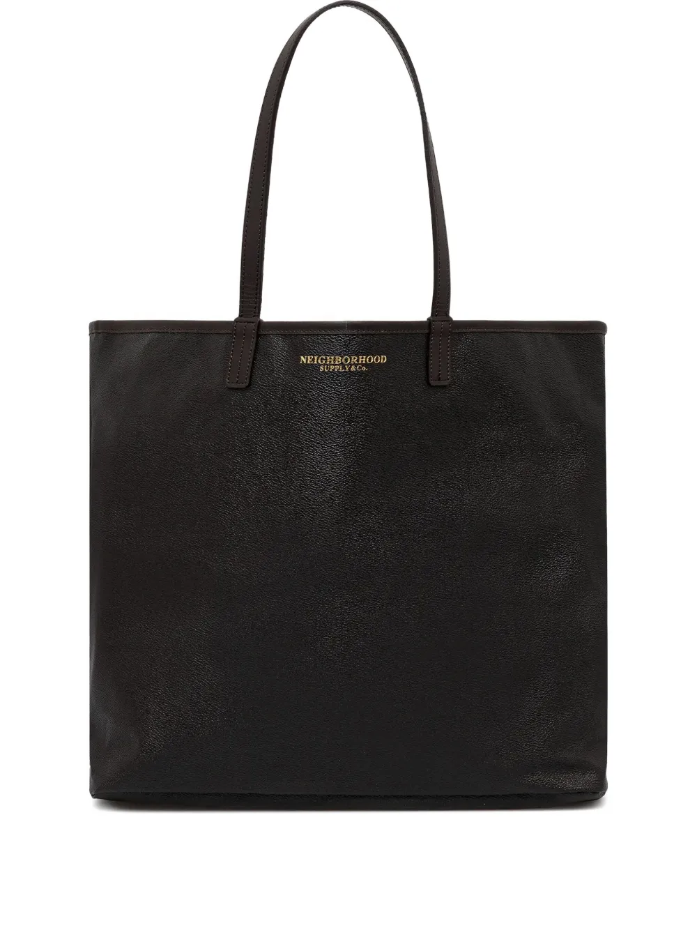 Neighborhood Leather Tote Bag In Black