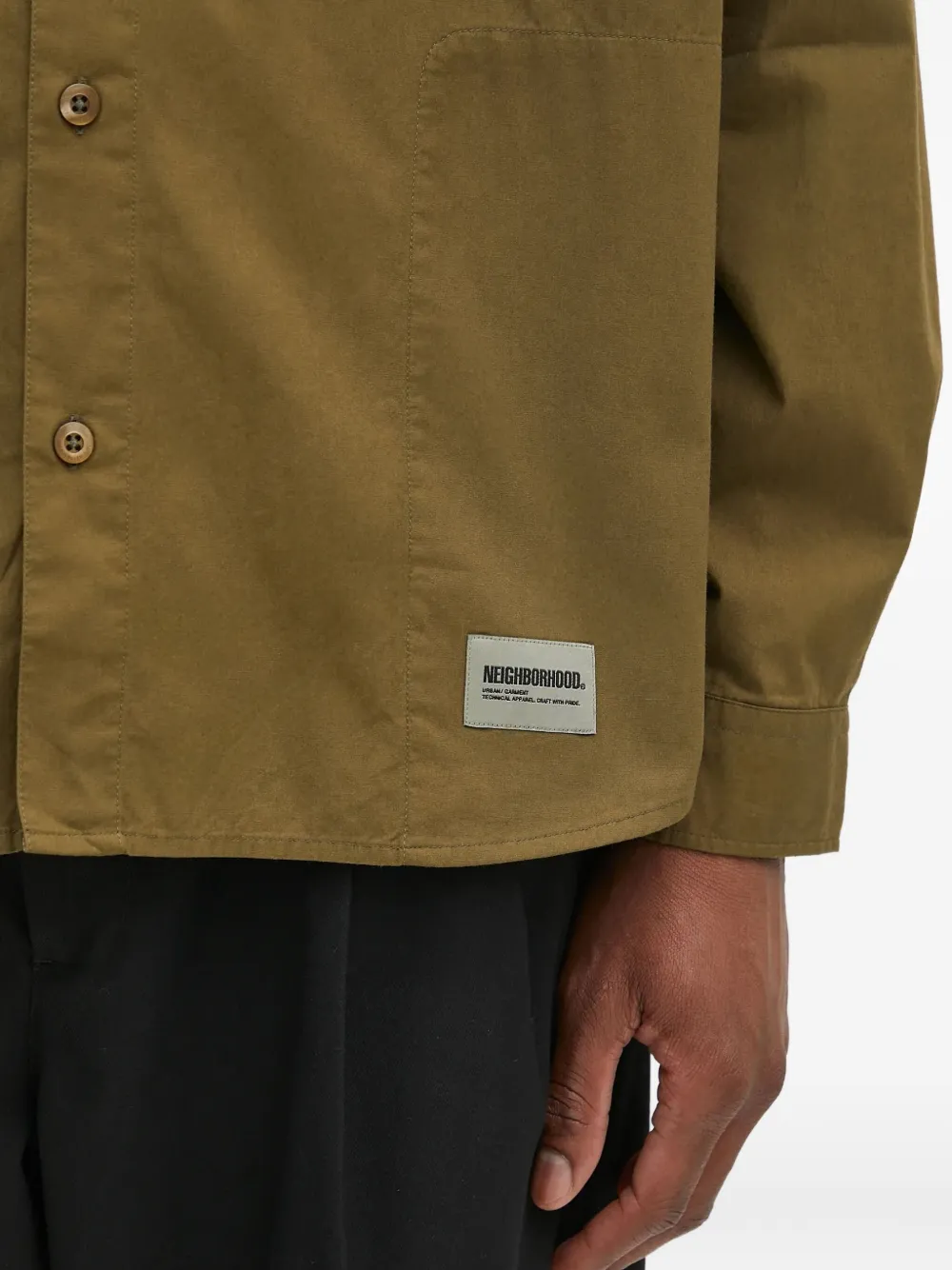 Neighborhood buttoned pocket shirt Groen
