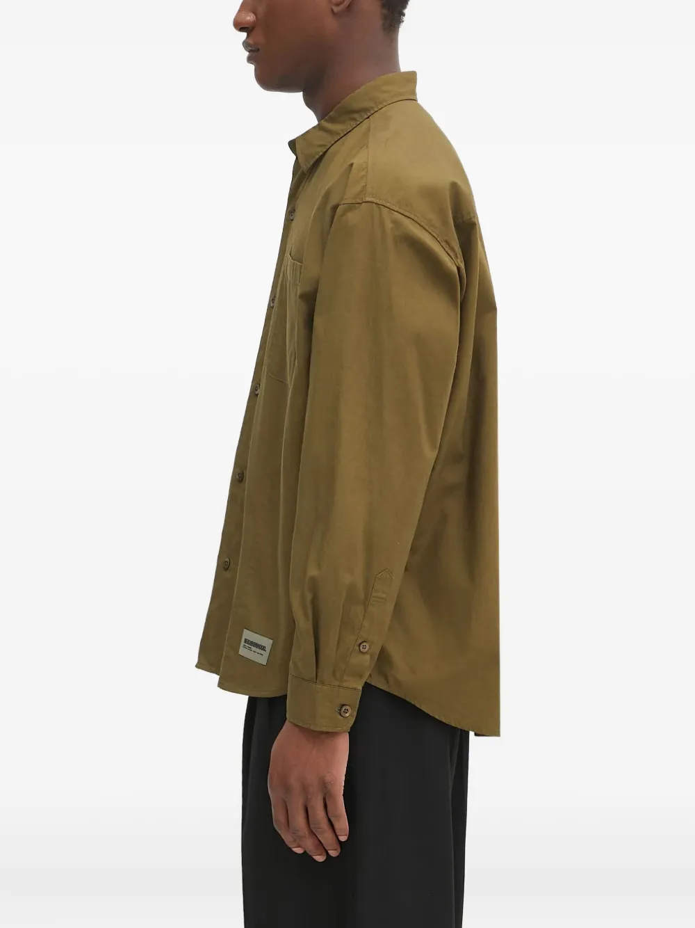 Neighborhood buttoned pocket shirt Groen