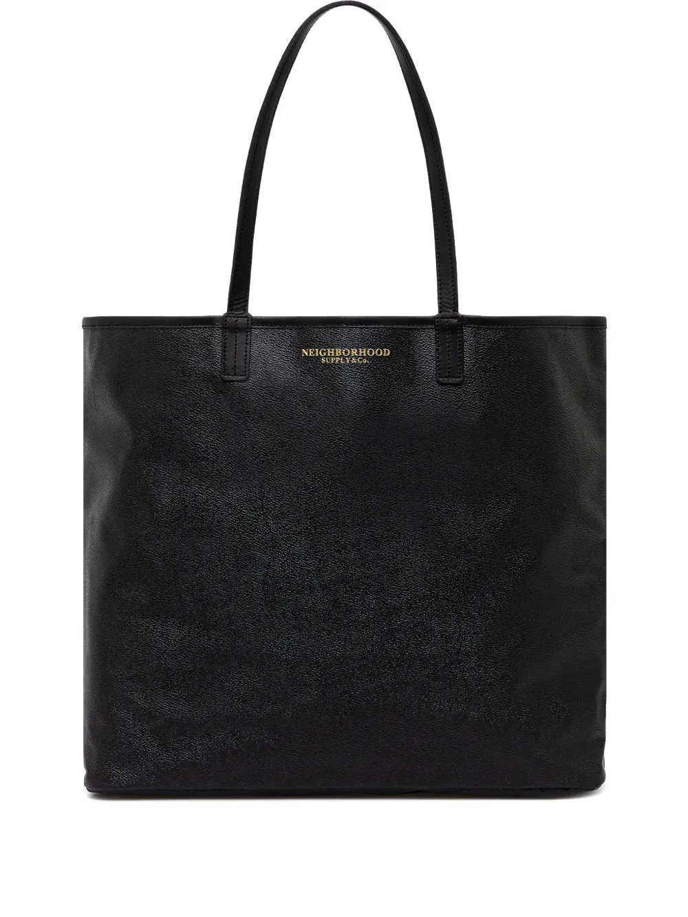 Neighborhood Leather Tote Bag In Black