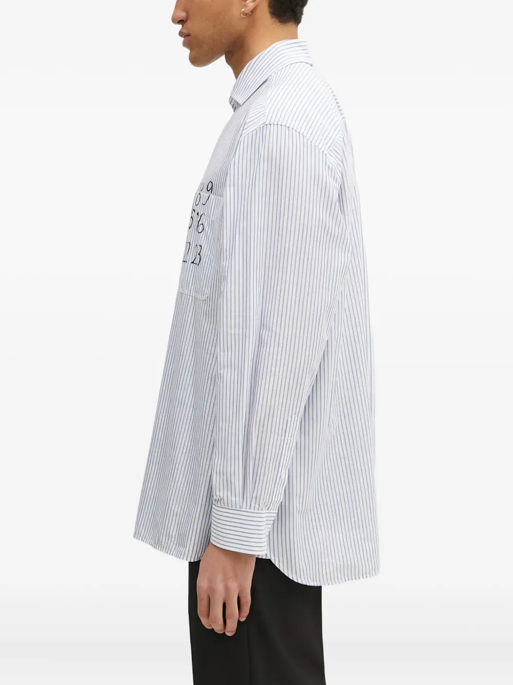 MM6 Maison Margiela Gestreept overhemd Wit