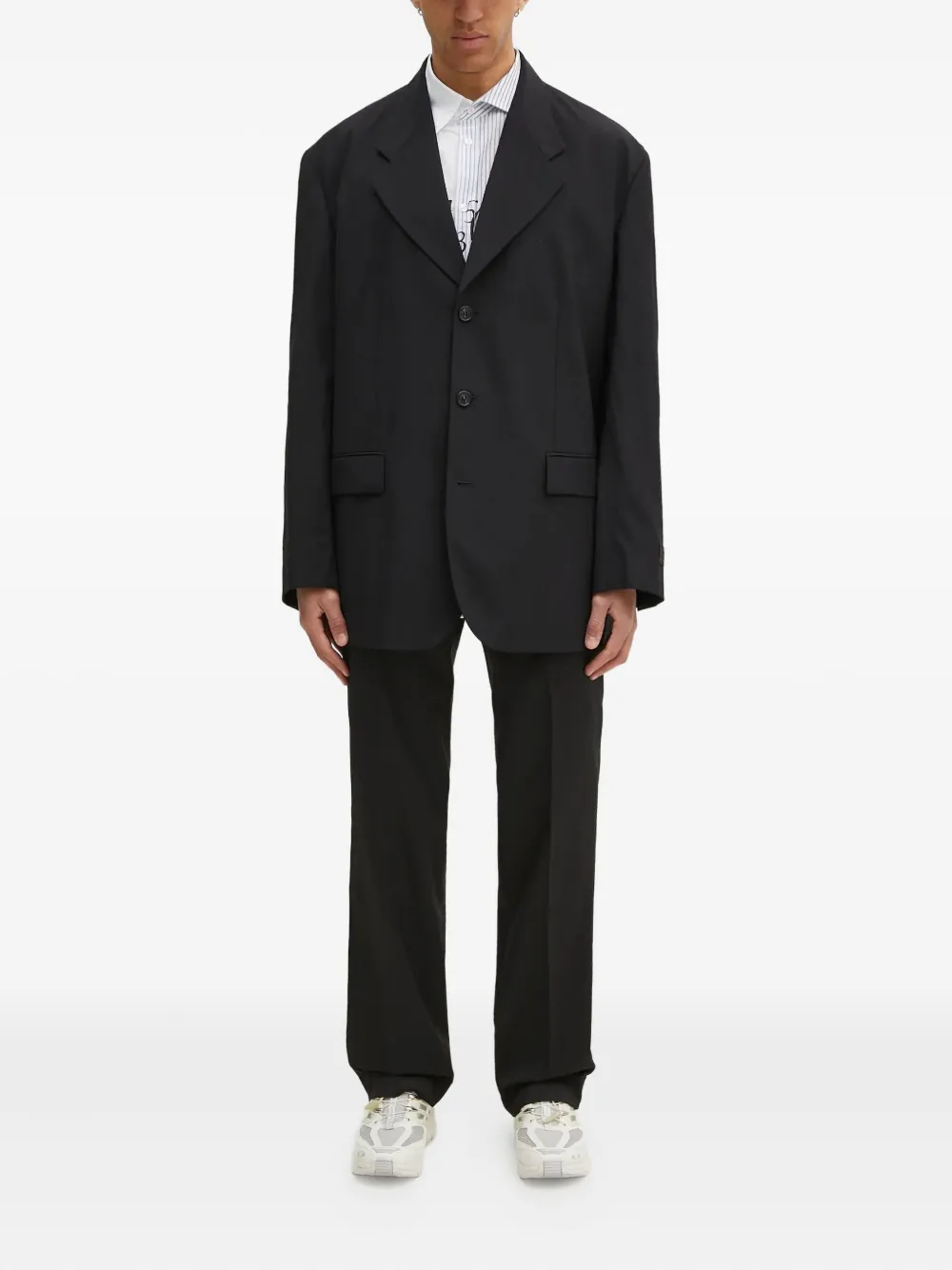 MM6 Maison Margiela Gestreept overhemd - Wit