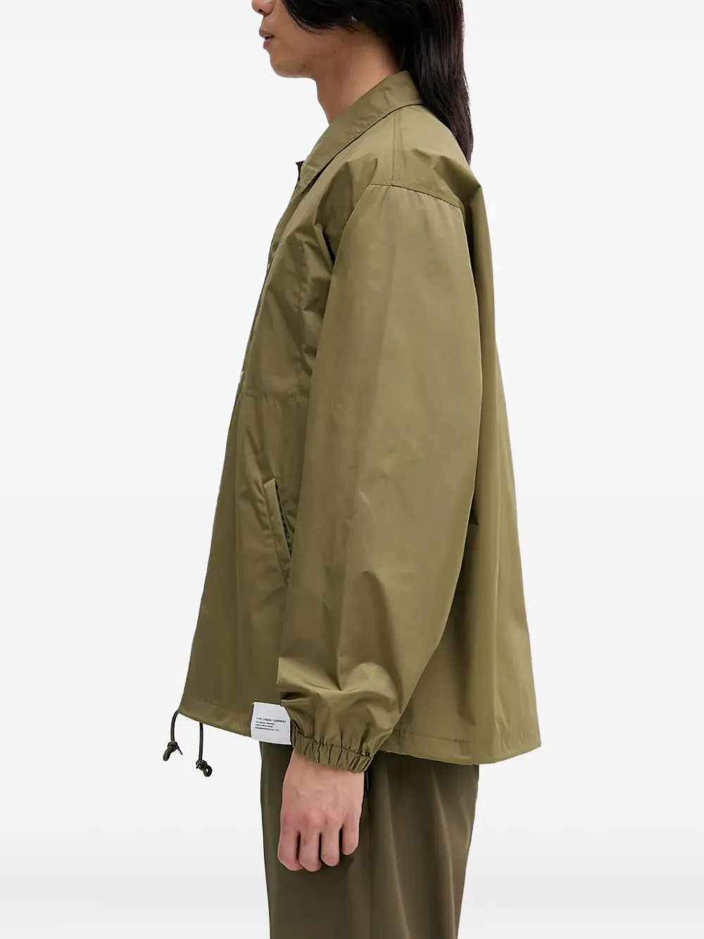 Neighborhood Windjack met logoprint en knoopsluiting Groen