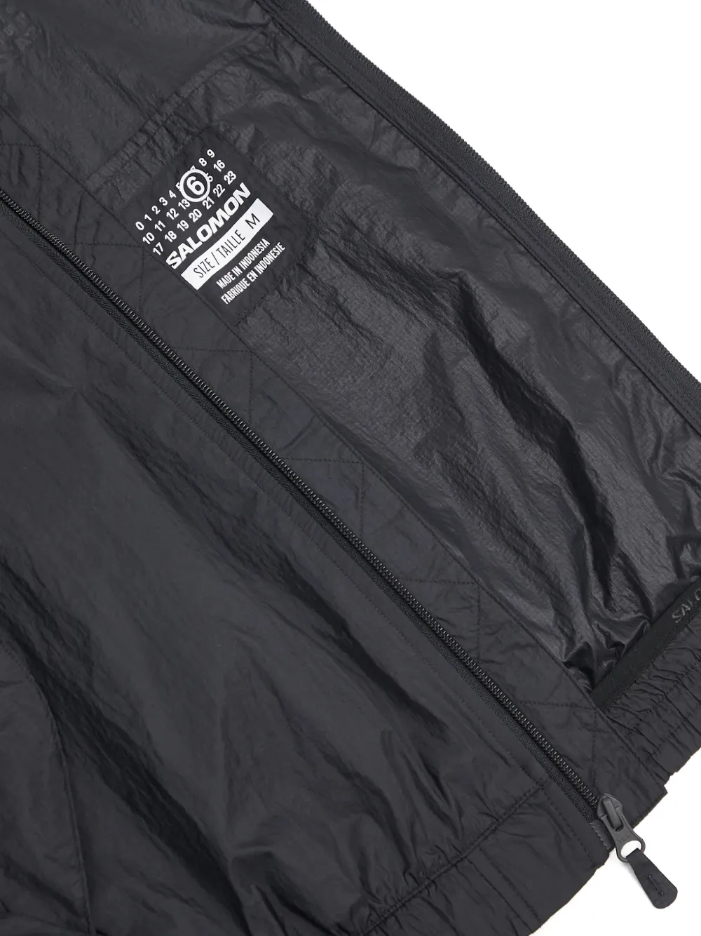 MM6 Maison Margiela x Salomon jack met nummer-patroon Zwart