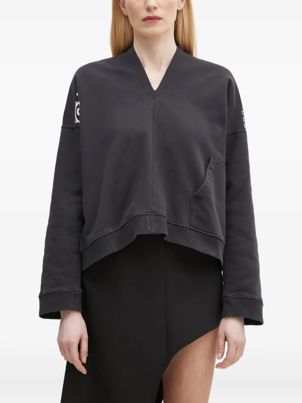 MM6 Maison Margiela Sweater met V-hals Zwart