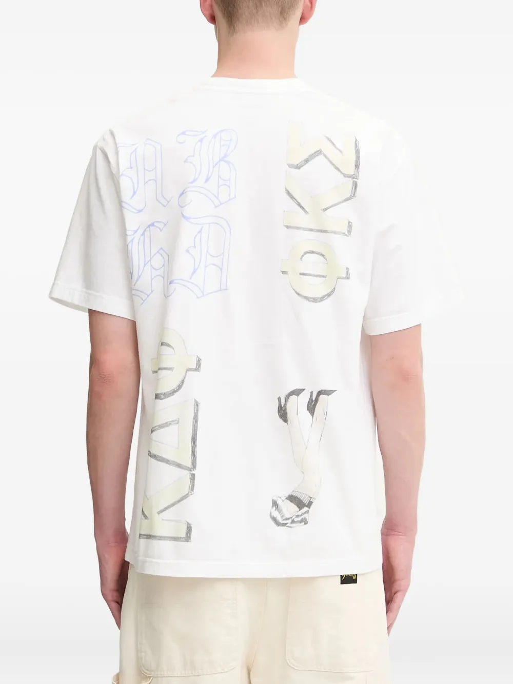 Neighborhood T-shirt met grafische print Wit