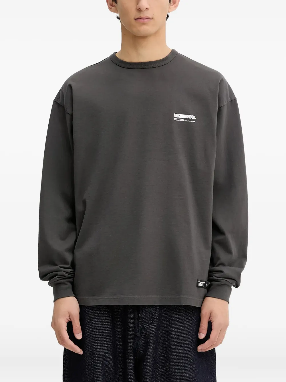 long-sleeve logo-print sweatshirt