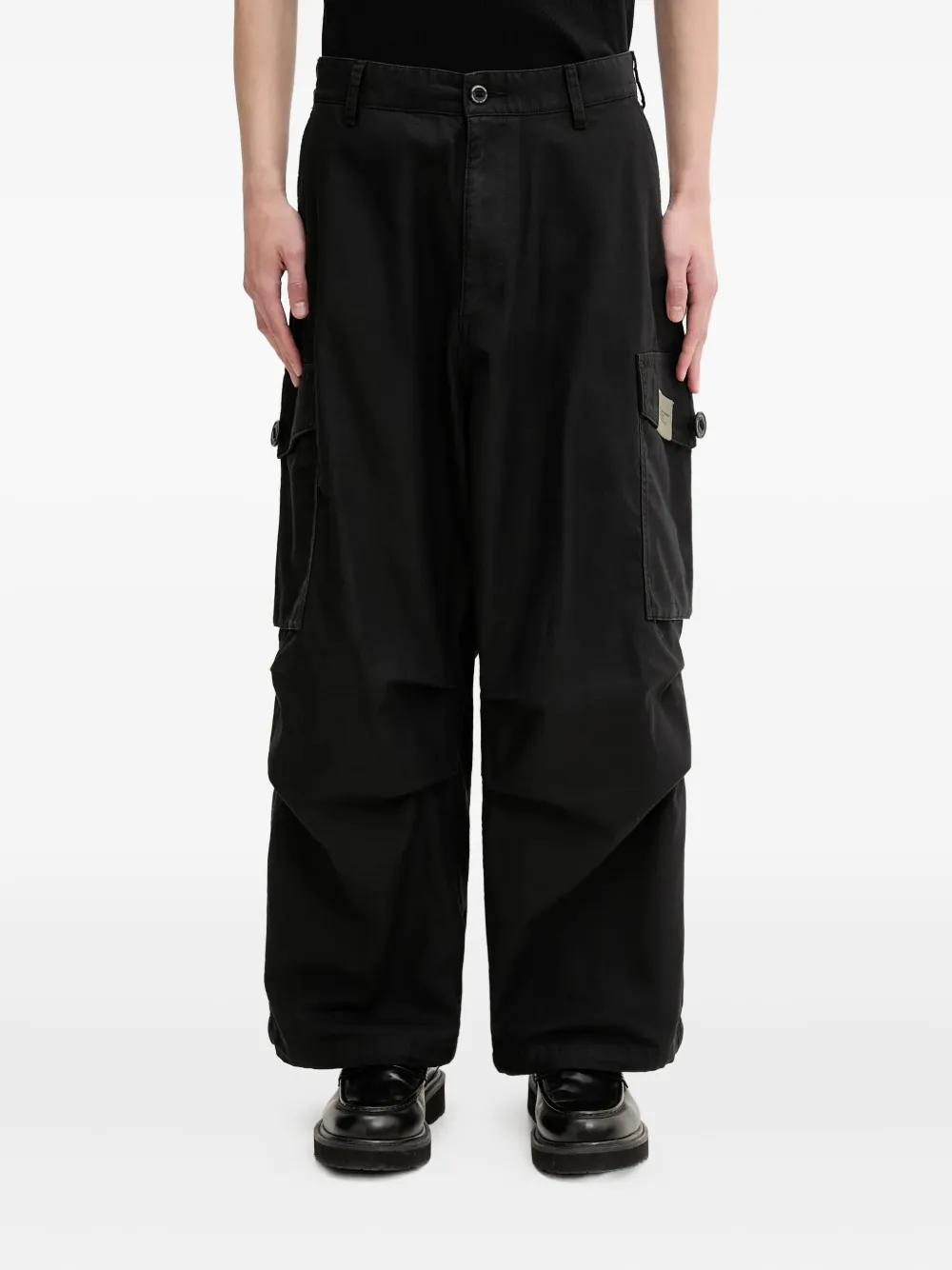 Neighborhood Cargo broek met logopatch Zwart