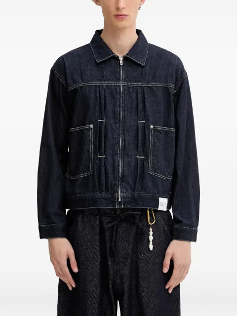 Neighborhood patch-pocket denim jacket