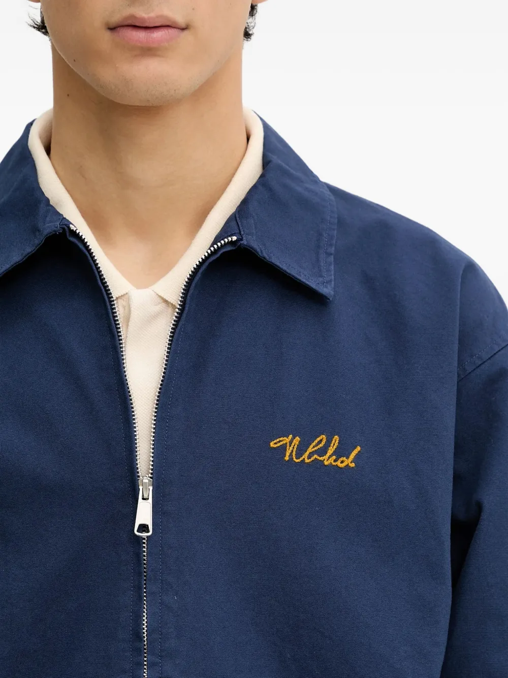Neighborhood Geborduurd jack Blauw