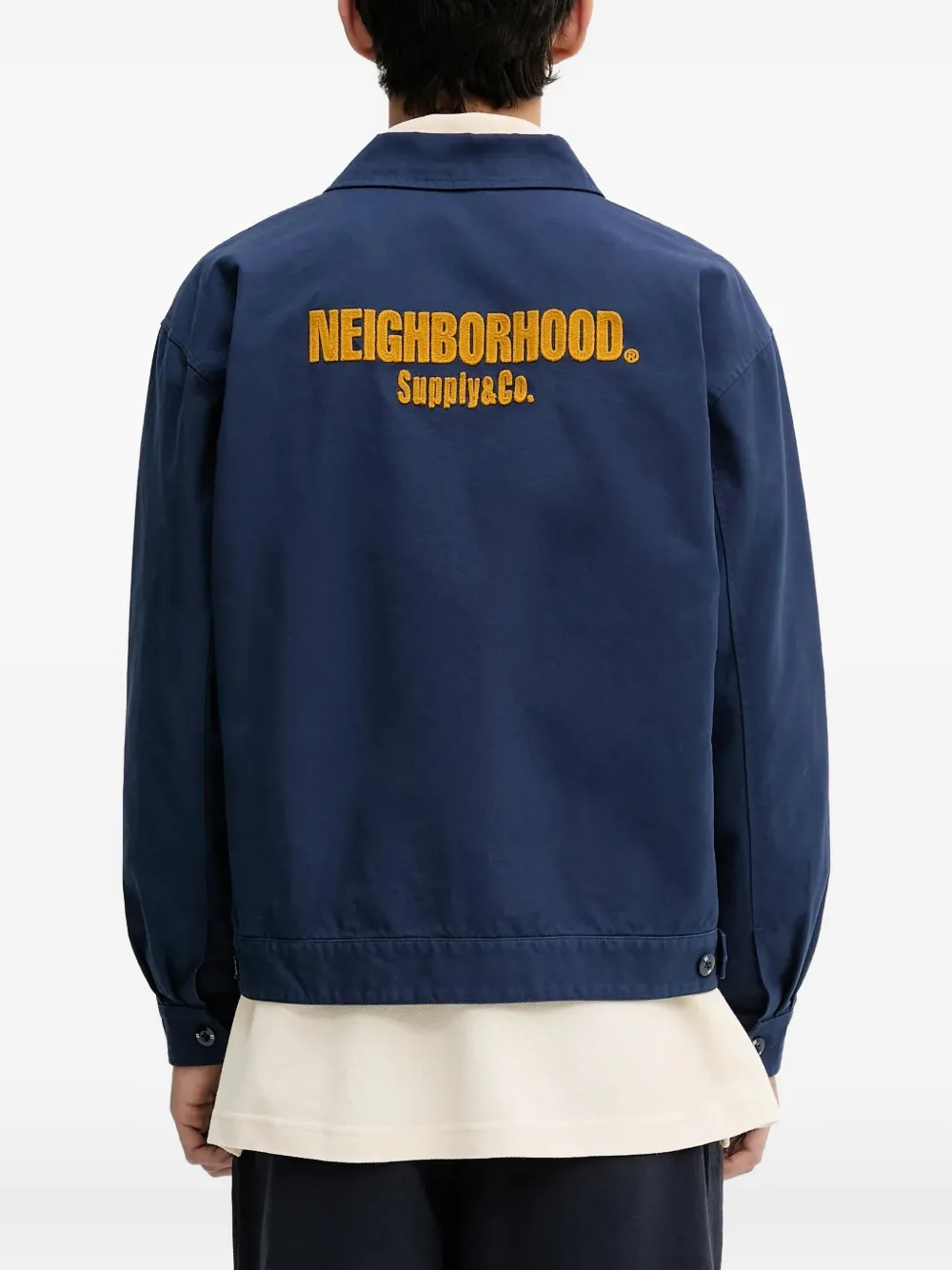 Neighborhood Geborduurd jack Blauw