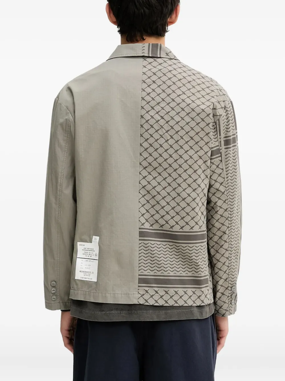 Neighborhood Shemagh blazer met patchwork Grijs
