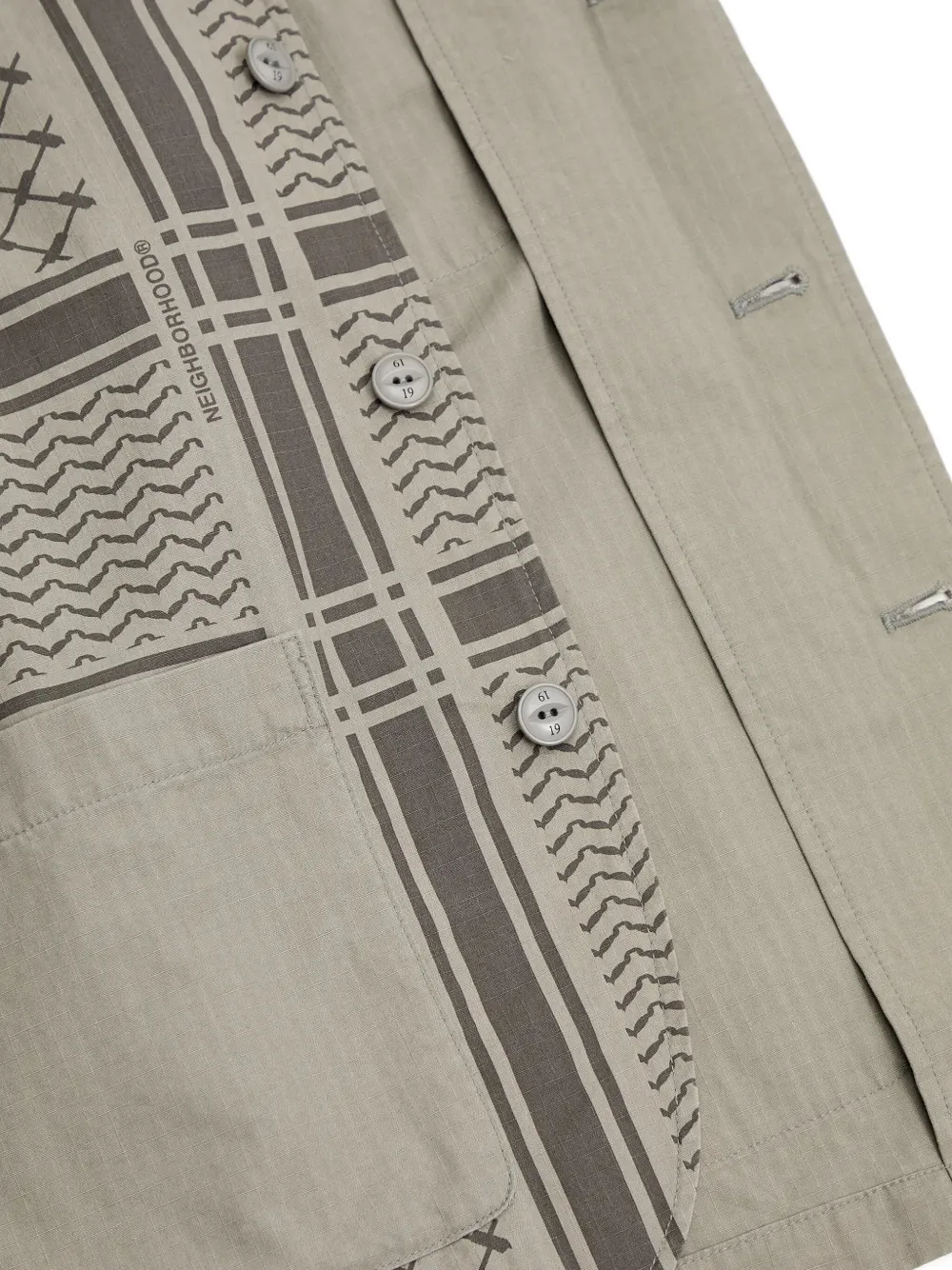 Neighborhood Shemagh blazer met patchwork Grijs