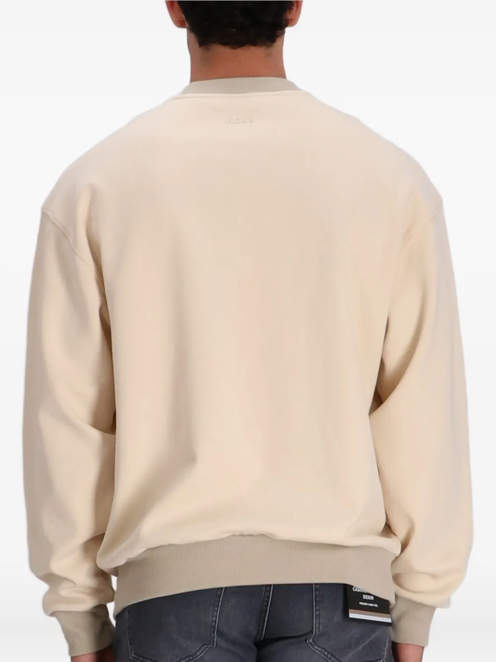 BOSS Sweater met ronde hals Beige