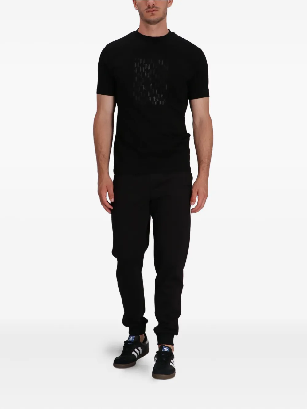 Karl Lagerfeld T-shirt met geometrisch patroon - Zwart
