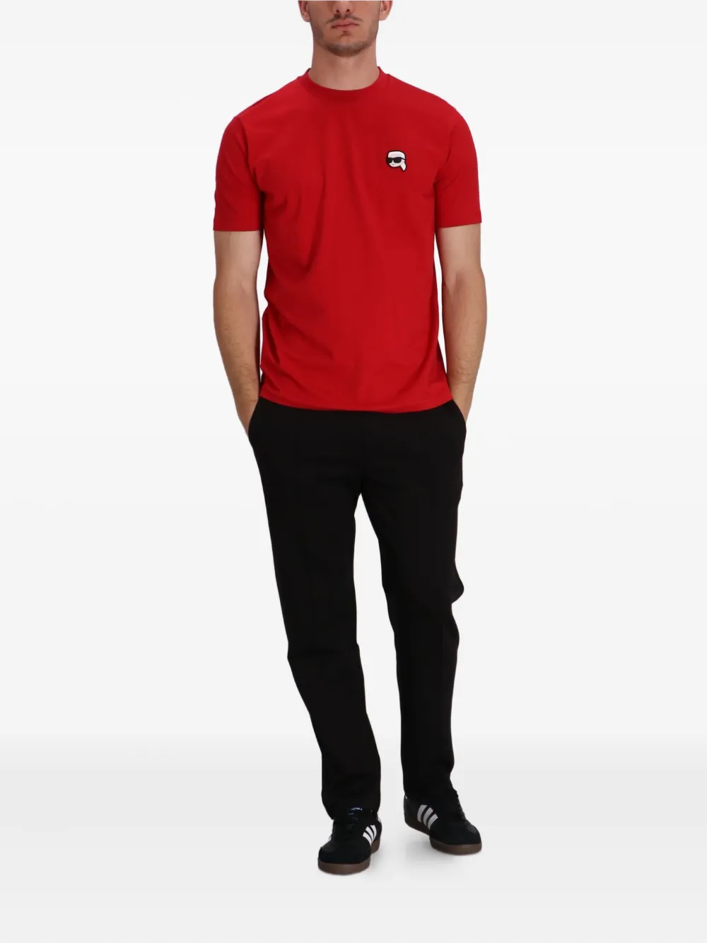 Karl Lagerfeld T-shirt met geborduurd logo - Rood